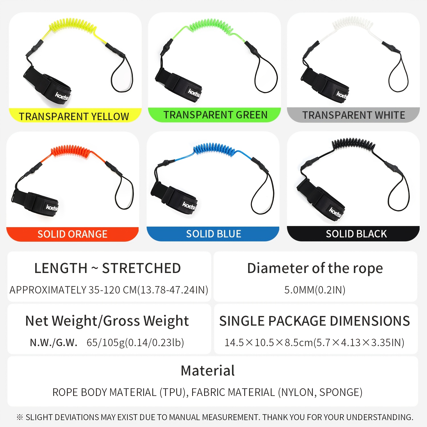 KOETSU Bodyboard Leash, 5mm TP - Stand Up Paddle Leash ulasan dan harga