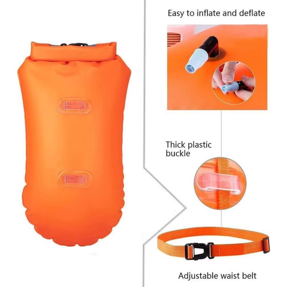 Inflatable Swim Tow Float with - Swim Buoy Open Water ulasan dan harga